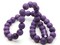 40 9mm to 10mm Round Purple Dyed Howlite Gemstone Beads